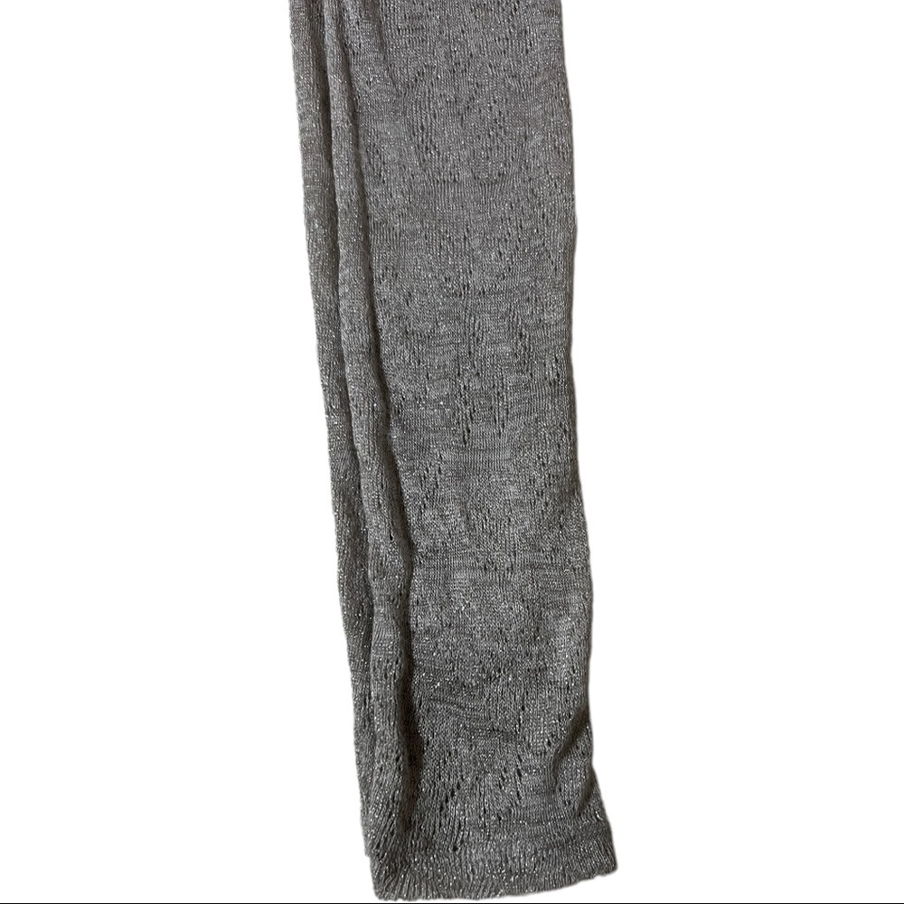 EXPRESS Women Long-Sleeved pullover blouse, Metallic Grey, Size S - Picture 6 of 9